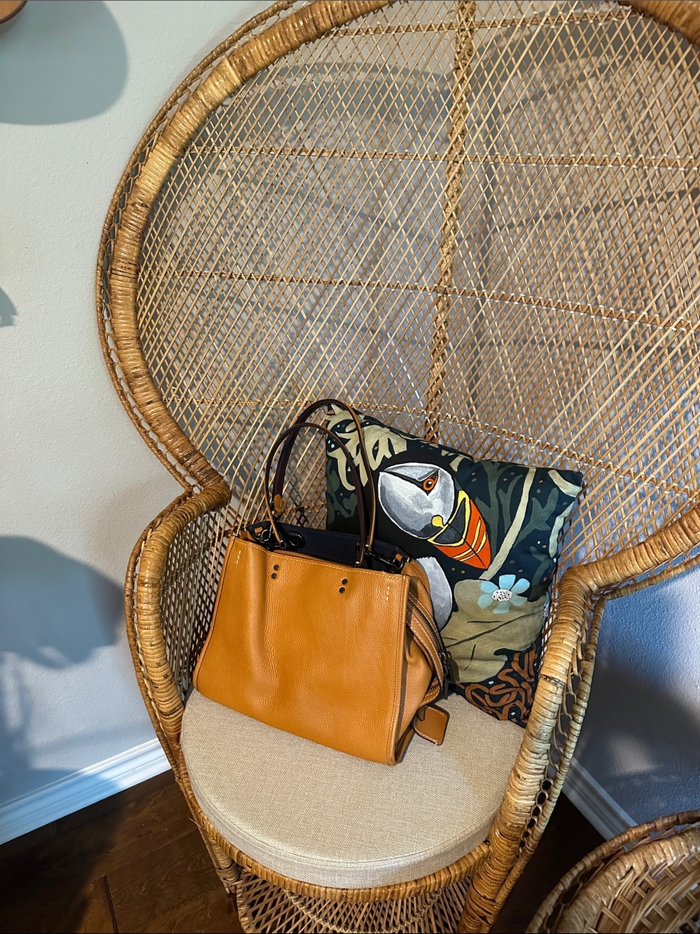 Coach Pebbled Leather Tote in mustard yellow - Picture 2 of 11
